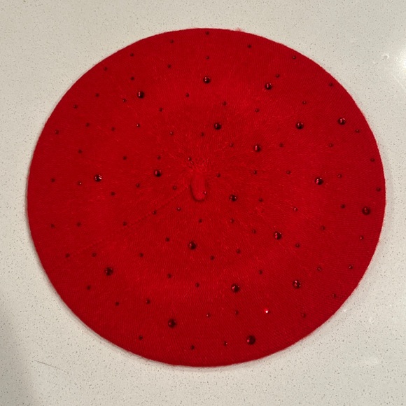 🖤 25A. Rhinestone Beret - Picture 3 of 7